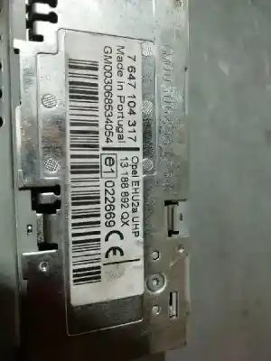 Second-hand car spare part audio system / radio cd for opel corsa c enjoy oem iam references 13188892  