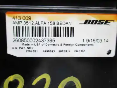 İkinci el araba yedek parçası ses sistemi / radyo cd için alfa romeo 156 (116) 932a000 oem iam referansları 60677061  