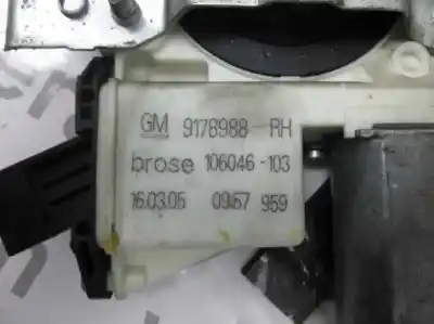 Second-hand car spare part passenger side right window regulator for opel vectra c berlina 1.9 cdti oem iam references 9178988  