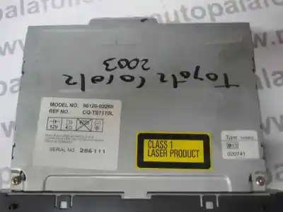 Second-hand car spare part audio system / radio cd for toyota corolla (e12) 1.4 turbodiesel cat oem iam references 8612002260  