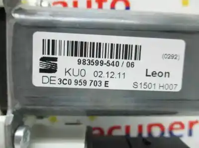 Pièce détachée automobile d'occasion moteur lève vitre arrière gauche pour seat leon (1p1) caxa références oem iam 3c0959703e  