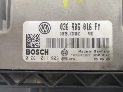 İkinci el araba yedek parçası ecu motor kontrol cihazi için volkswagen jetta (1k2) bkd oem iam referansları 03g906016fm  