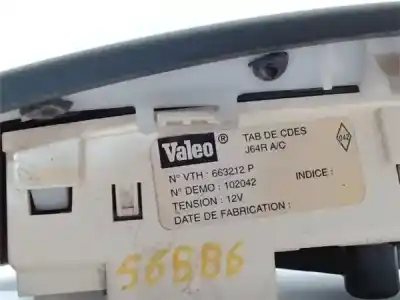 Pièce détachée automobile d'occasion commande de climatisation / chauffage pour renault megane scenic (ja0/1_) 1.6 16v (ja0b ja04 ja11 ja00) références oem iam j64p101545j  663212