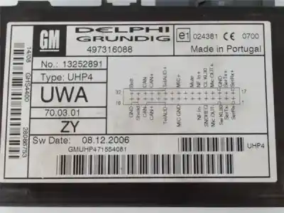 Автозапчасти б/у блок управления двигателем за opel corsa d (s07) 1.2 (l08 l68) ссылки oem iam 13252891  