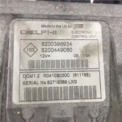 Second-hand car spare part ecu engine control for renault modus / grand modus (f/jp0_) 1.5 dci (fp0d, jp0d) oem iam references 8200398934  8200449080