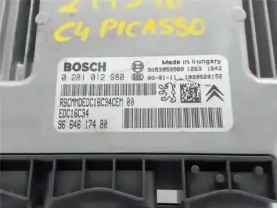 Автозапчастина б/у ебу контролер двигуна для citroen c4 picasso i monospace (ud_) 1.6 hdi посилання на oem iam 9664617480  0281012980