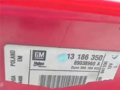 Second-hand car spare part left tailgate light for opel corsa d 1.0 catch me oem iam references 13186350  89038960a