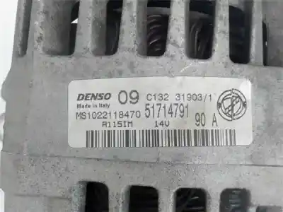 Second-hand car spare part alternator for lancia ypsilon (101) 1.2 16v platino oem iam references 51714791 46554404 , fiat | 46748357 , fiat | 51859038 , fiat | 52003532 , fiat | 71795809 , fiat ms1022118470