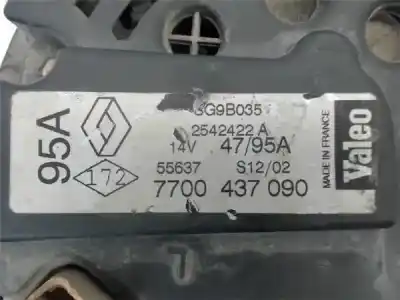 Second-hand car spare part alternator for dacia logan 1.4 cat oem iam references 7700437090  