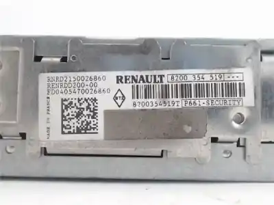 Second-hand car spare part audio system / radio cd for renault clio ii fase ii (b/cb0) renault-sport oem iam references 8200 354 519  
