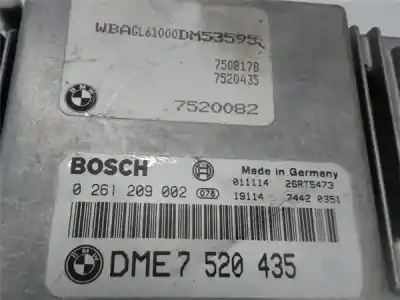 Second-hand car spare part ecu engine control for bmw serie 7 (e65/e66) 4.4 v8 32v cat oem iam references 7520082  0261209002