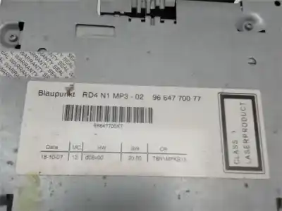Peça sobressalente para automóvel em segunda mão sistema de áudio / rádio cd por peugeot 307 break/ sw (s2) 1.6 sw referências oem iam 9664770077  7645127393