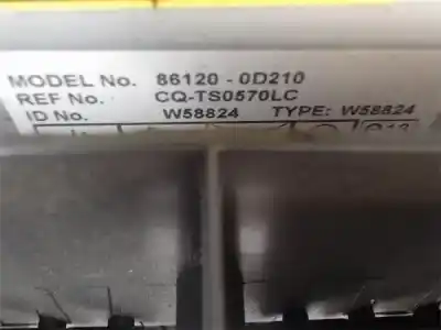 Second-hand car spare part audio system / radio cd for toyota yaris (ksp9/scp9/nlp9) 1.3 cat oem iam references cqts0570lc  