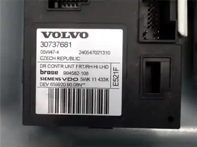 Second-hand car spare part passenger side right window regulator for volvo v50 familiar 2.0 d oem iam references 30737681  