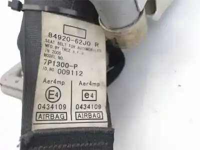 Second-hand car spare part front right seat belt for suzuki swift iii (sg) 1.5 oem iam references 8490162j00ed3  
