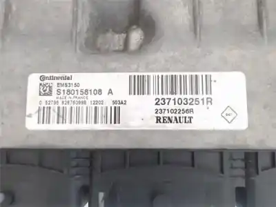 Автозапчастина б/у ебу контролер двигуна для renault scenic iii (jz) 1.2 grand expression посилання на oem iam 237103251r  s180158108a