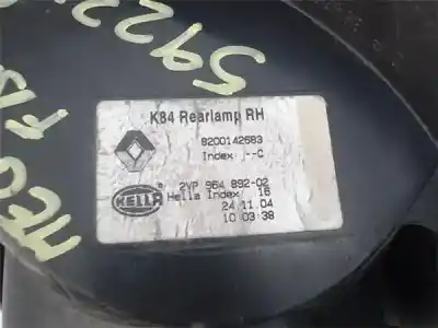 Автозапчасти б/у правый задний фонарь за renault megane ii ranchera familiar (km0/1_) 1.9 dci ссылки oem iam 8200142683 8200142684 , renault | 8200142884 , renault 