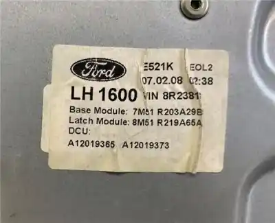 Second-hand car spare part driver left window regulator for ford c-max (cb3) 1.8 tdci turbodiesel cat oem iam references 7m51r203a29bb  