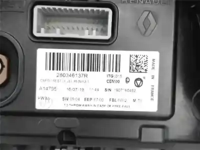 Second-hand car spare part multifunction display for renault clio v 1.0 tce oem iam references 280346137r  275100936r
