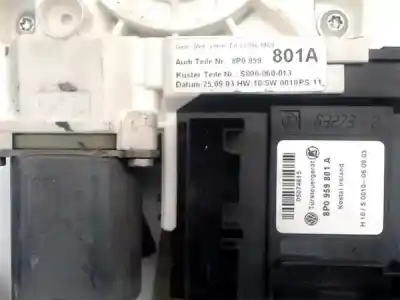 Second-hand car spare part driver left window regulator for audi a3 (8p1) 1.6 ambiente oem iam references 8p0959801a  