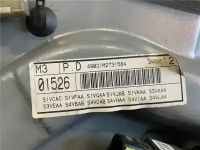 Second-hand car spare part rear right window regulator for seat toledo ii (1m2) 1.9 tdi oem iam references 1j4959812c  