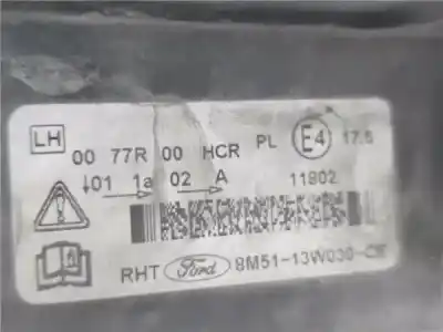 Second-hand car spare part left headlight for ford focus ii (da_) 1.6 tdci oem iam references 8m5113w030ce  