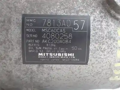 Second-hand car spare part air conditioning compressor for mitsubishi colt cz3 berl. 5 (z30a) 1.1 inform (d) oem iam references 7813a057  