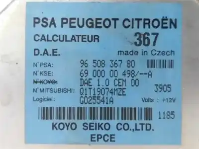 Second-hand car spare part steering control unit for citroen c2 (jm_) 1.1 oem iam references 9650836780  