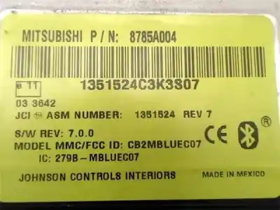 Автозапчасти б/у электронный модуль за mitsubishi outlander (cw0) 2.0 di-d intense ссылки oem iam 8785a004   Автозапчасти б/у электронный модуль за mitsubishi outlander (cw0) 2.0 di-d intense ссылки oem iam 8785a004