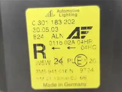 Peça sobressalente para automóvel em segunda mão farol / farolim direito por ford galaxy (vx) 1.9 tdi referências oem iam 1202963  301183202