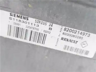 Peça sobressalente para automóvel em segunda mão centralina de motor uce por renault clio ii fase i (b/cb0) 1.4 16v (b/cb0l) referências oem iam 8200214973  s118301113