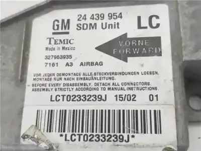 Автозапчастина б/у блок управління подушками безпеки для opel corsa c corsa c посилання на oem iam 24439954lc  327963935