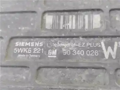 Peça sobressalente para automóvel em segunda mão centralina de motor uce por opel kadett e (t85) 1.6 i (c19, d19) referências oem iam 90340026  5wk6221