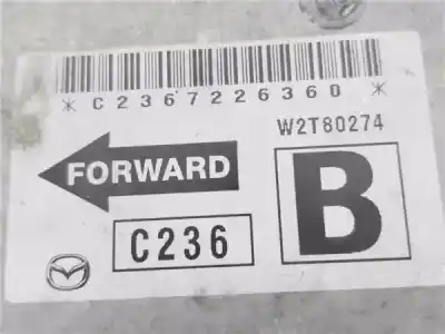 Peça sobressalente para automóvel em segunda mão centralina de airbag por mazda 5 2.0 referências oem iam w2t80274  