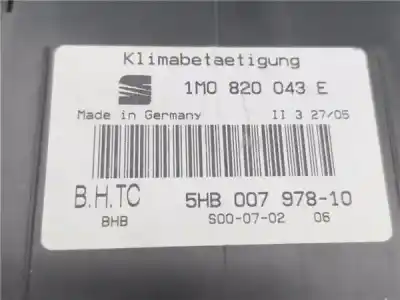 Second-hand car spare part climate control for seat leon (1m1) 1.6 16 v oem iam references 1m0820043e  