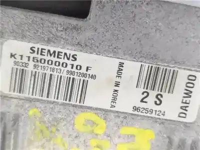 Pezzo di ricambio per auto di seconda mano centralina motore per daewoo matiz (m100, m150) 0.8 riferimenti oem iam 96259124  k115000010f