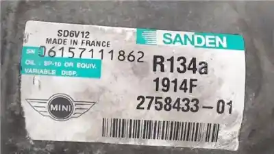 Second-hand car spare part air conditioning compressor for mini mini (r56) 1.6 cooper s oem iam references 275843301  