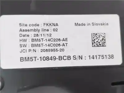 Piesă de schimb auto la mâna a doua ceas bord pentru ford c-max (cb7) (2010->) 1.6 titanium [1.6 ltr. - 85 kw tdci cat] referințe oem iam bm5t10849bcb  bm5t14c226ae