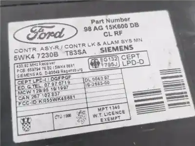 Автозапчасти б/у блок управления двигателем за ford focus i (daw, dbw) 1.8 tdci ссылки oem iam 98ag15k600db  5wk47230b