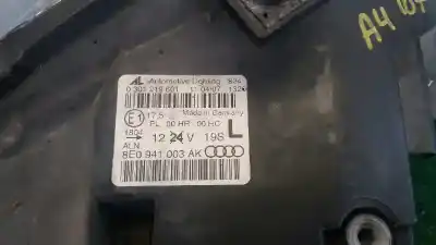 Second-hand car spare part left headlight for audi a4 b7 avant (8ed) 2.0 tdi 16v oem iam references 8e0941003f  