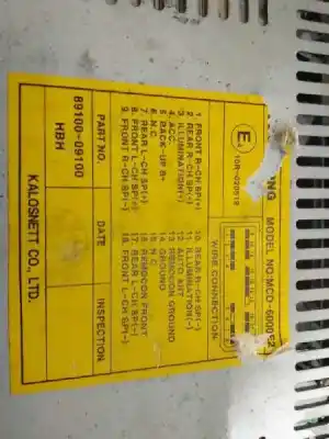 Peça sobressalente para automóvel em segunda mão sistema de áudio / rádio cd por ssangyong kyron 200 xdi limited referências oem iam 9ca04078  