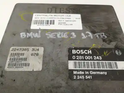 Second-hand car spare part ECU ENGINE CONTROL for BMW SERIE 3 COMPACTO (E36)  OEM IAM references 0281001243 2245541 2247305