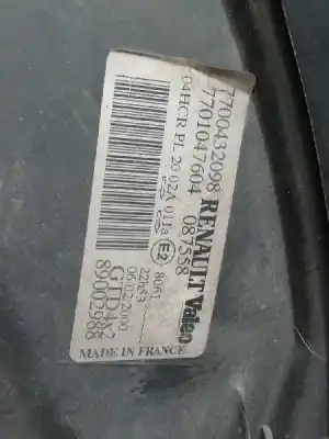 Автозапчасти б/у левая фара за renault megane i scenic (ja0) 1.9 dti diesel cat 98 cv / 72 kw ссылки oem iam 087558