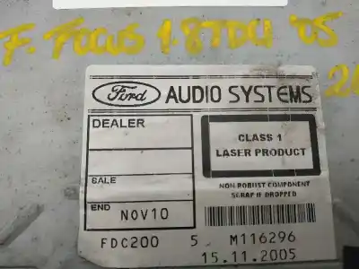 Second-hand car spare part AUDIO SYSTEM / RADIO CD for FORD FOCUS BERLINA (CAP)  OEM IAM references 5M5T18C815FA  