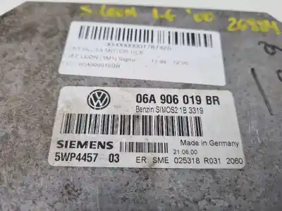 Tweedehands auto-onderdeel ecu motorcontroller voor seat leon (1p1) 1.6 oem iam-referenties 06a906019br 5wp445703 