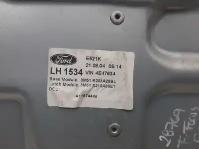Second-hand car spare part driver left window regulator for ford focus c-max (cap) ghia (d) oem iam references 3m51r203a29bl