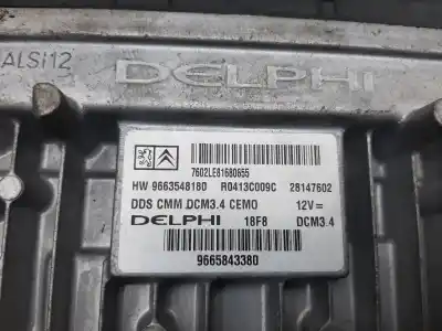 Piesă de schimb auto la mâna a doua unitate de control motor ecu pentru citroen c5 berlina premier (e) referințe oem iam 9665843380