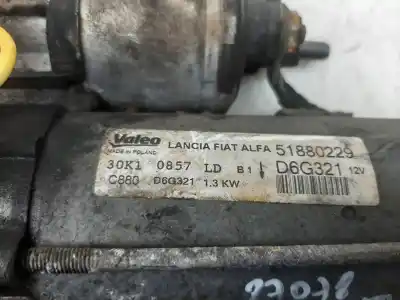 Peça sobressalente para automóvel em segunda mão motor de arranque por fiat grande punto van (299) basis referências oem iam 51880229