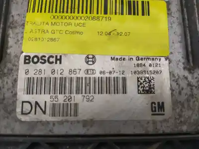Peça sobressalente para automóvel em segunda mão centralina de motor uce por opel astra gtc cosmo referências oem iam 0281012867