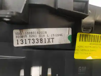 Peça sobressalente para automóvel em segunda mão quadrante por opel meriva cosmo referências oem iam 13173381xt  